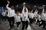 Indian contingent at the opening ceremony